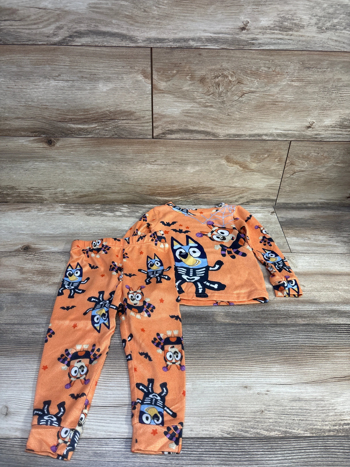 Bluey 2pc Halloween Pajama Set Orange sz 2T