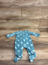 Carter's Heart Print Bunny Blanket Sleeper Teal sz 3m