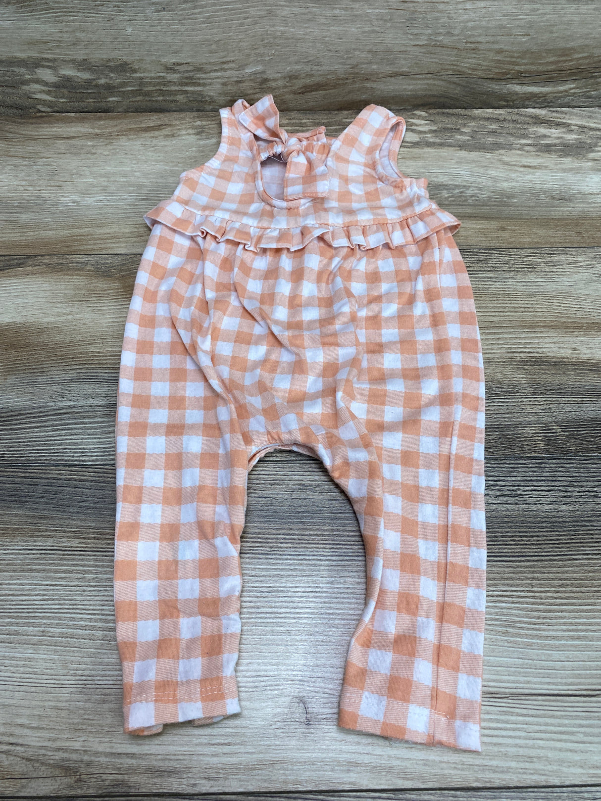 Jessica Simpson Gingham Romper Pink sz 6-9m