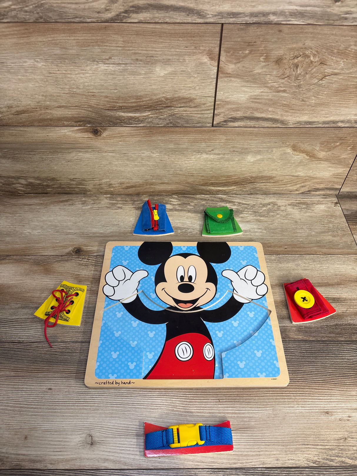 Melissa & Doug Mickey Mouse Wooden Basic Skills Board