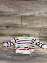 Shein Striped Pullover Sweatshirt Cream sz 12-18m