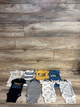 Onesies by Gerber 8pk Bodysuit Set White sz 0-3m