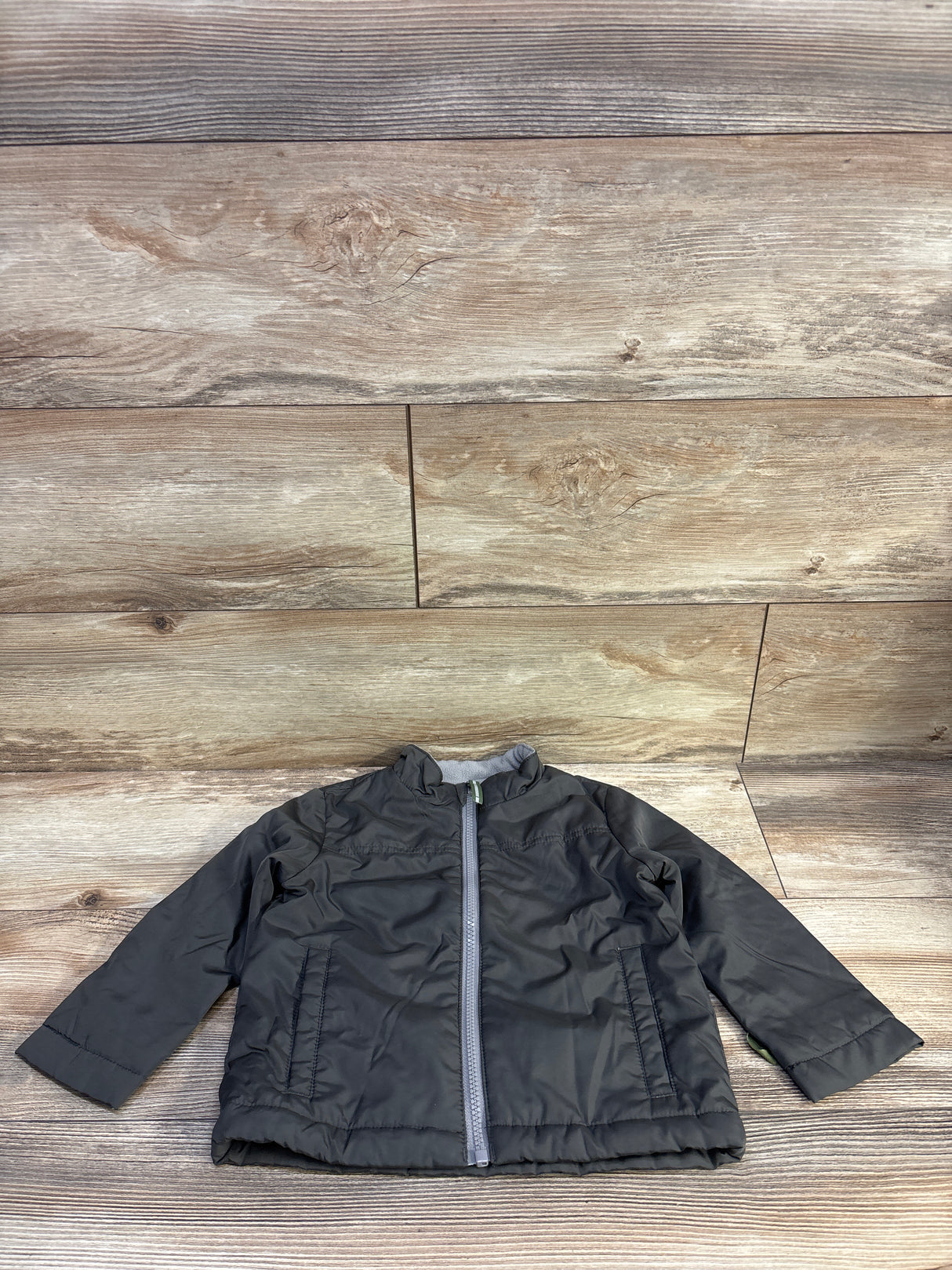 Cat & Jack Lined Windbreaker Jacket Green sz 3T