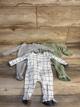 Cloud Island 3pk Sleepers Grey sz 0-3m