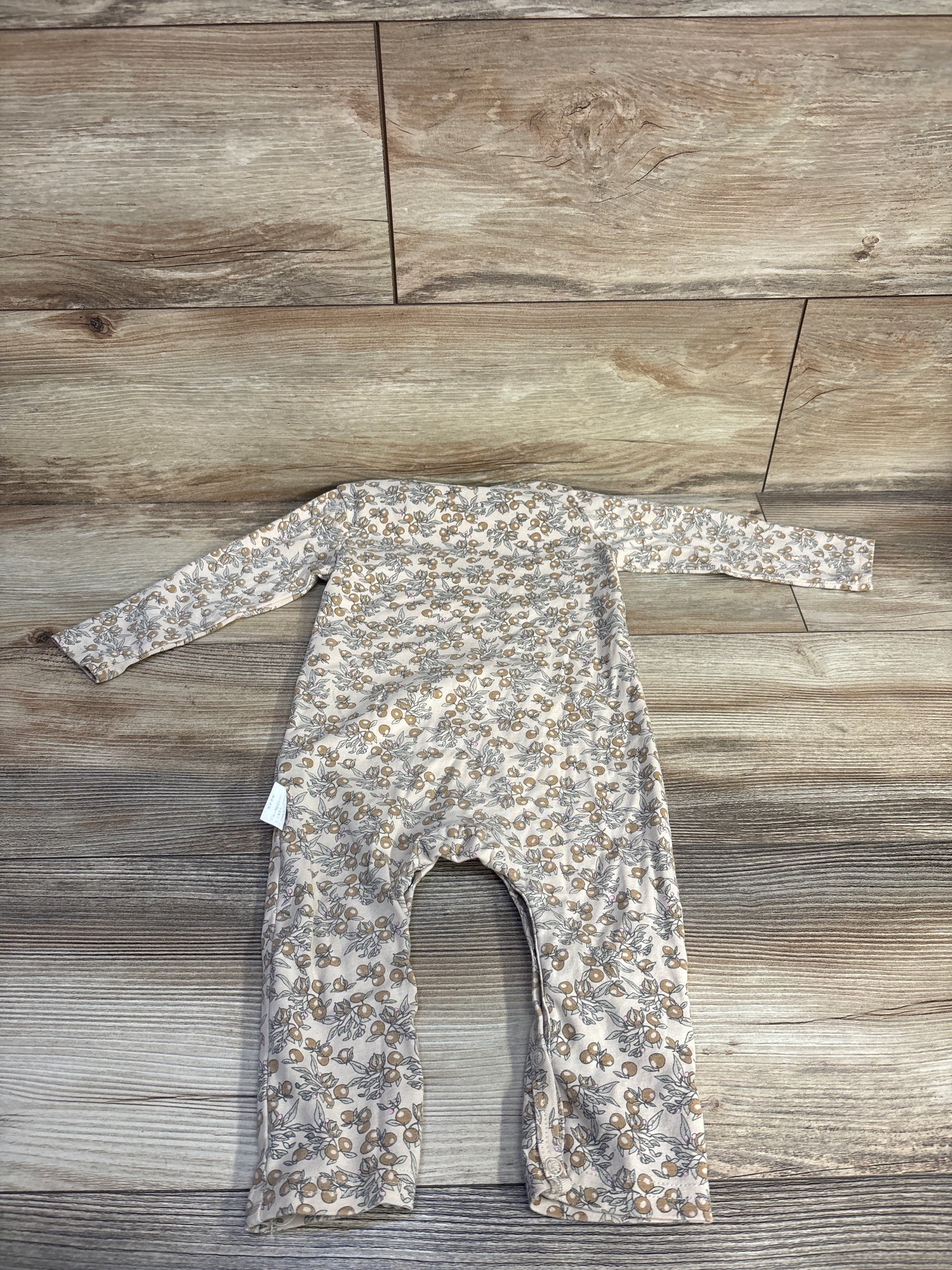 Haye Beva Lap-Shoulder Fruit Coverall Beige sz 12-18m