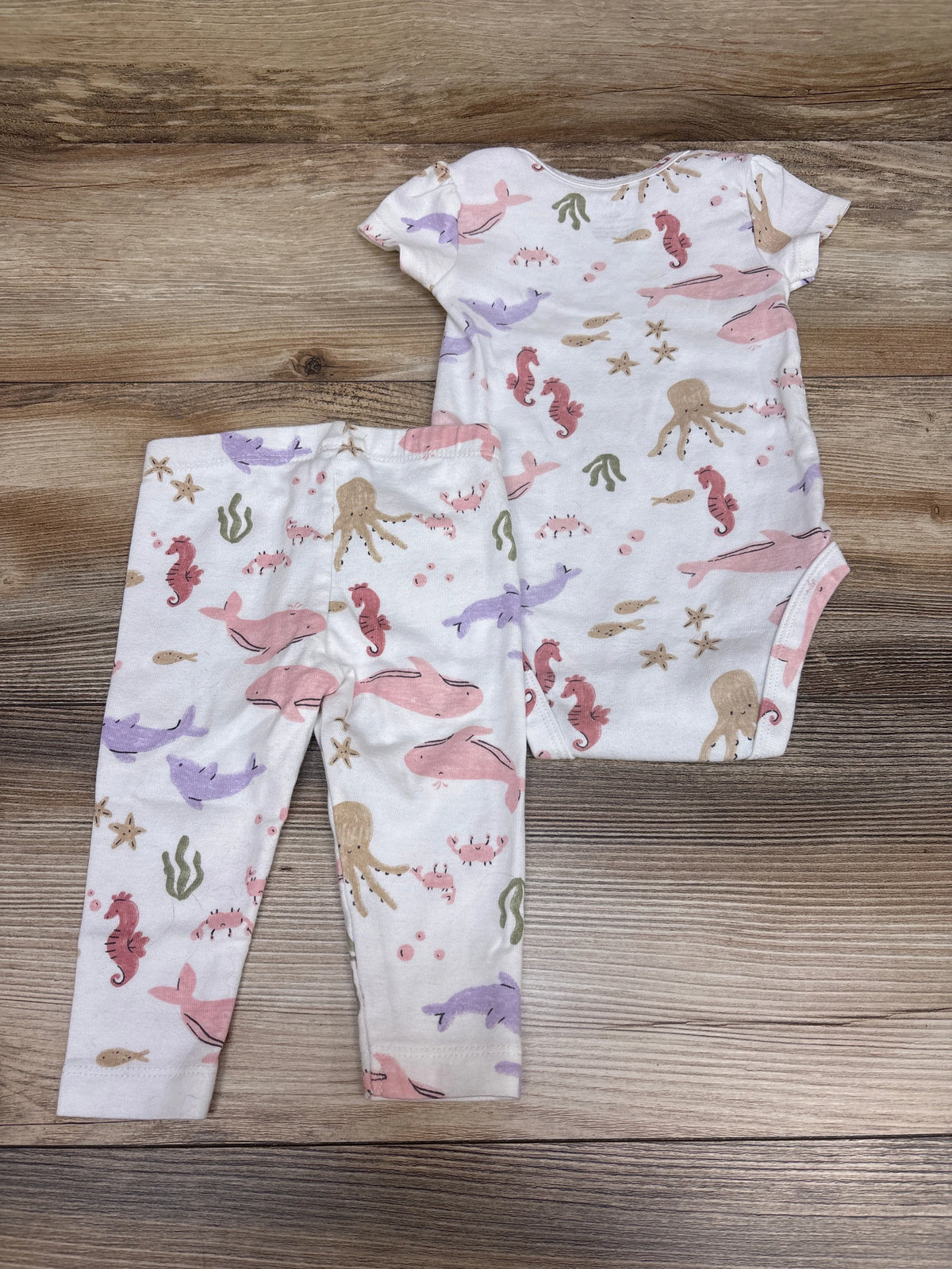 Carter's 2pc Sea Animal Bodysuit & Pants Set White sz 6m