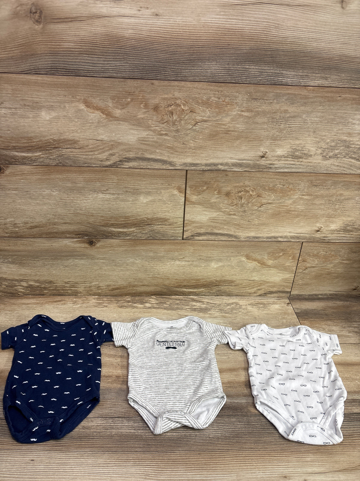 Kiddiezoom 3pk Bodysuits White sz 3m