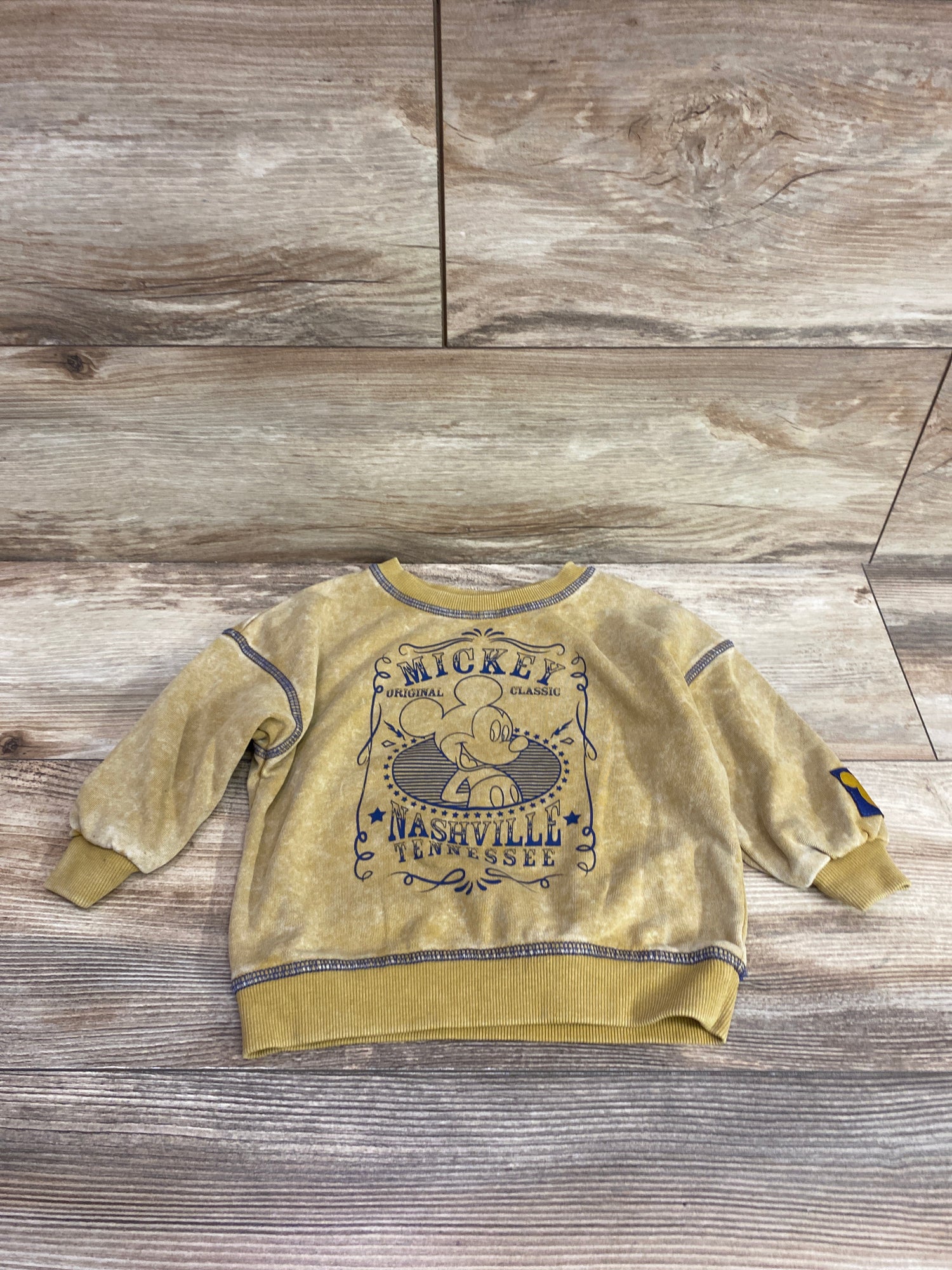 Disney Junior Mickey Mouse Nashville Tennessee Sweatshirt Tan sz 18m