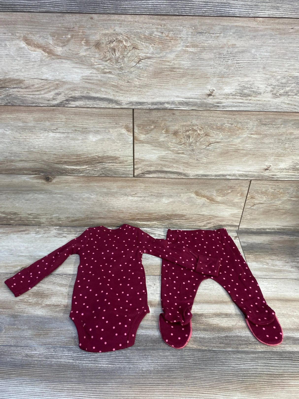 Just One You 2pc Kimono Bodysuit & Pants Set Red sz 3m