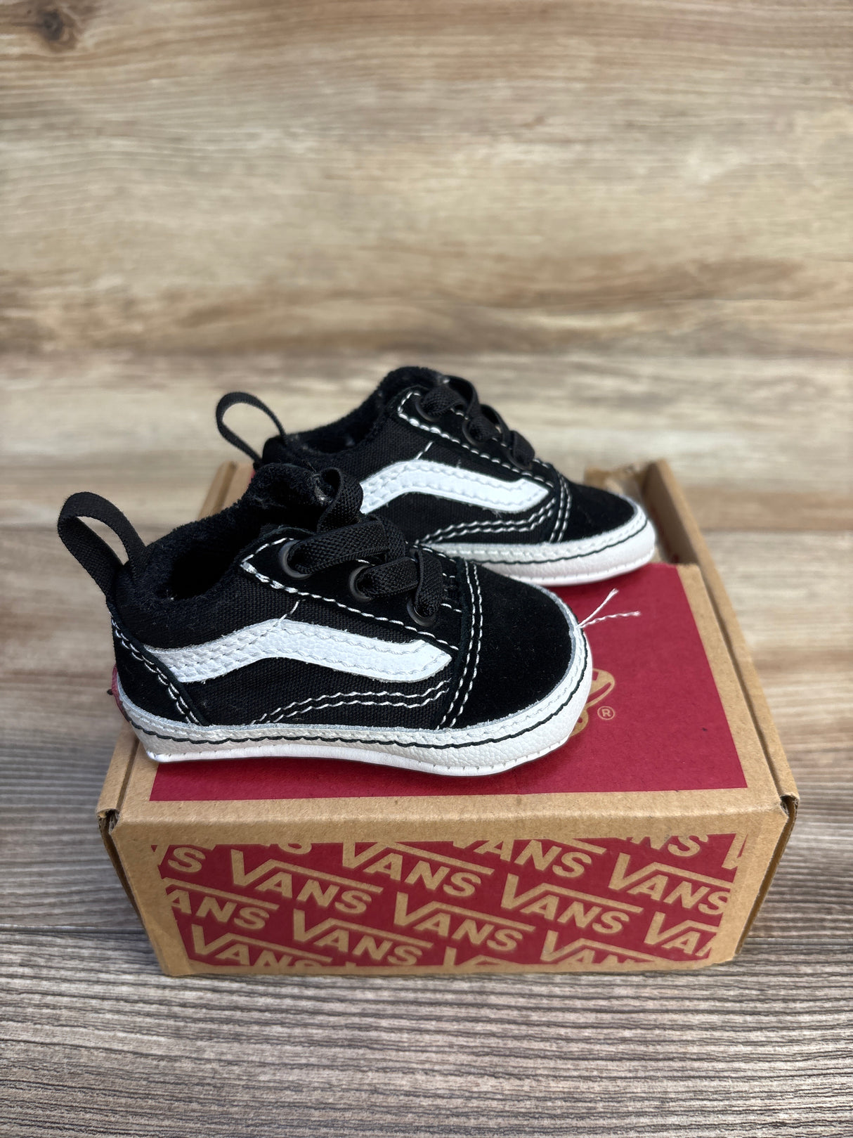 Vans Old Skool 'Black White' Crib Shoes sz 1c