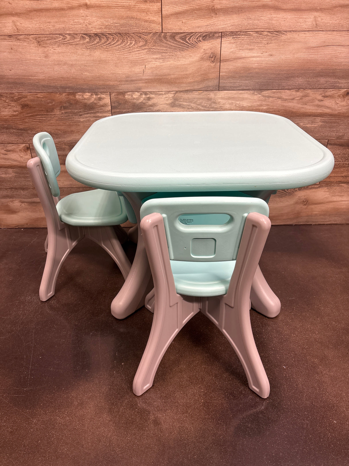 Gymax Kids Table & Two Chairs with Storage Bins, Blue
