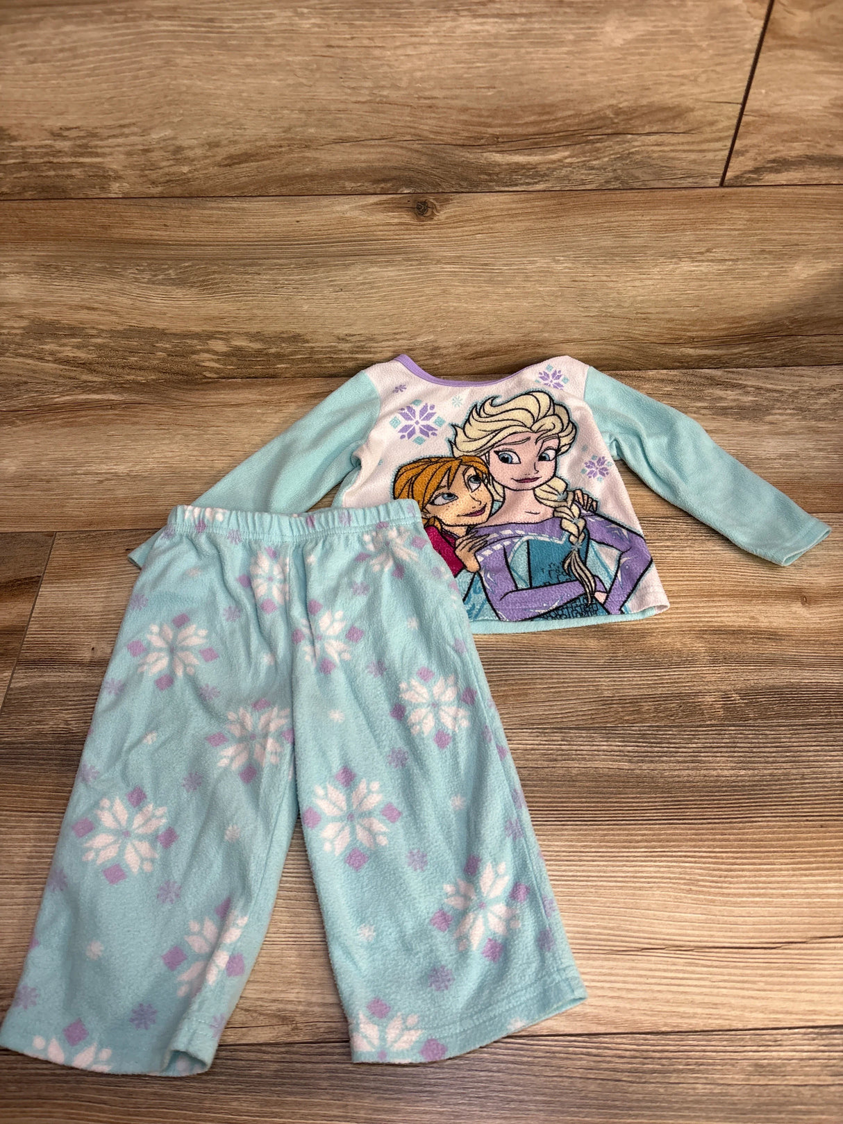 Disney Frozen 2pc Elsa & Anna Pajama Set Blue sz 18m