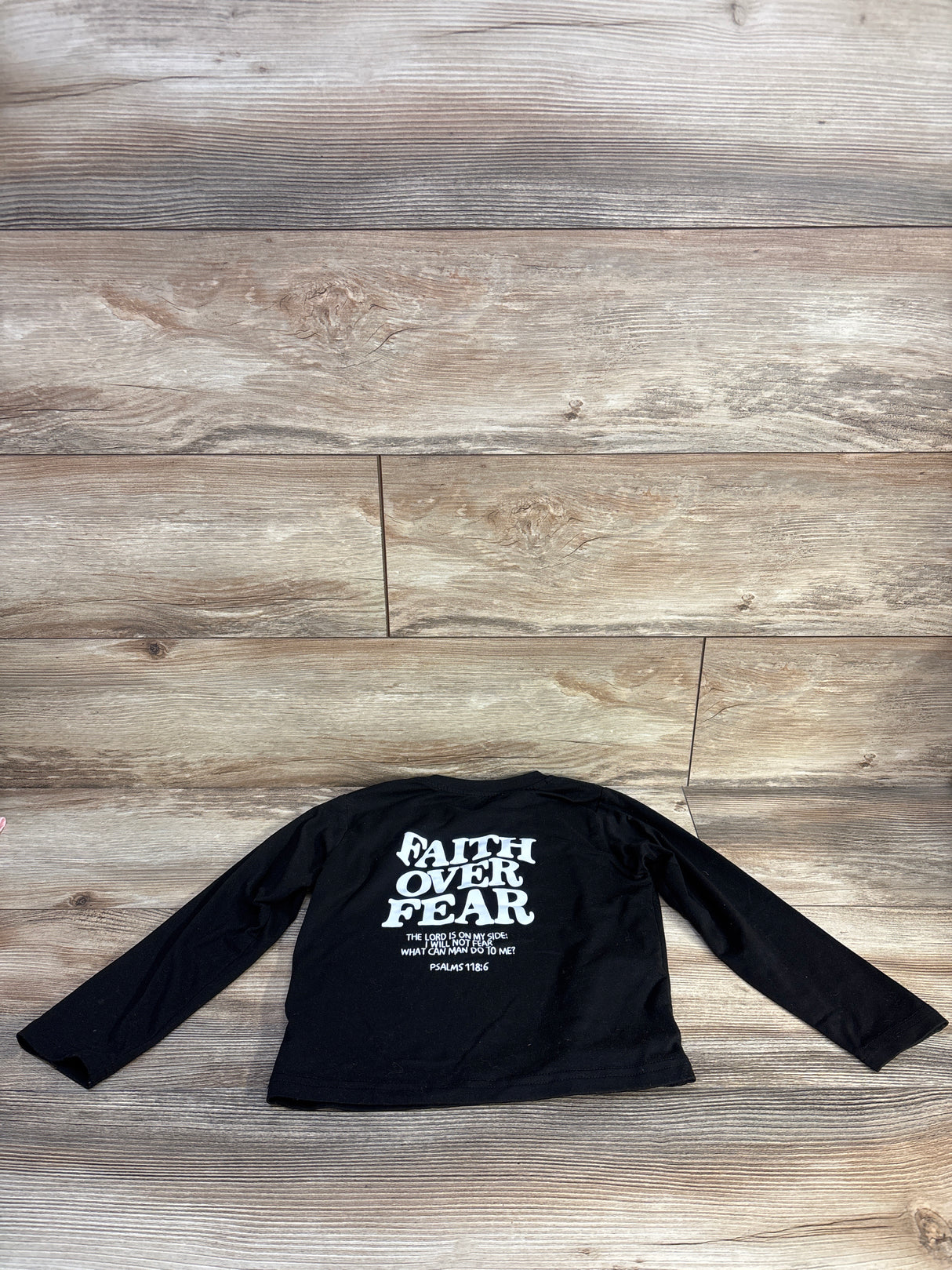 Faith Over Fear Shirt Black sz 5T