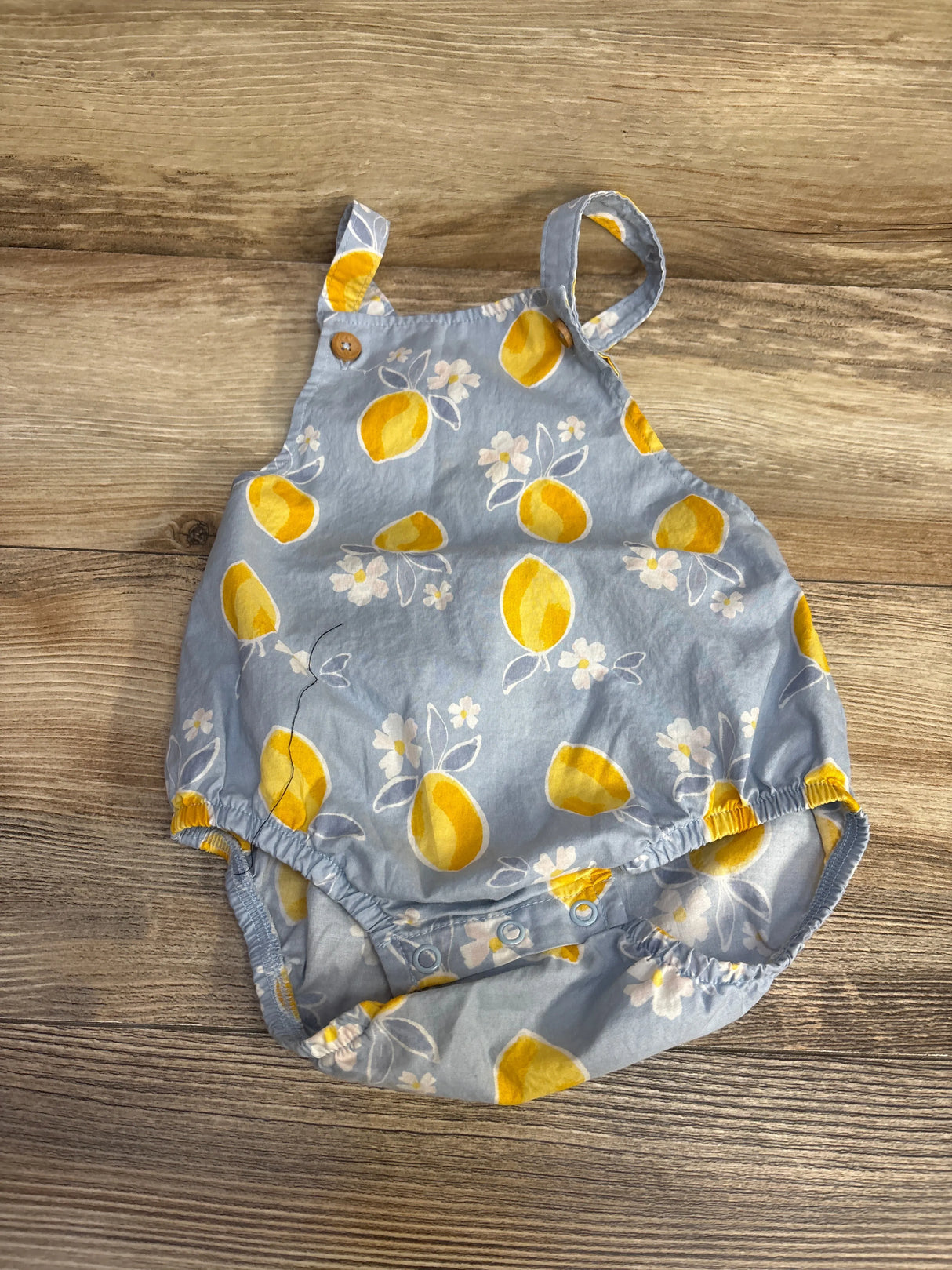 Just One You Lemon Print Romper Grey sz 18m - Me n Mommy To Be