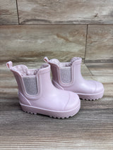 Bearpaw Chelsea Rainboot With Faux Fur Pink sz 4c