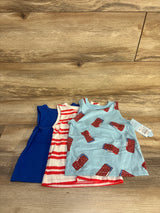NEW Cat & Jack 3pk Ice Cream Tank Tops Blue sz 18m