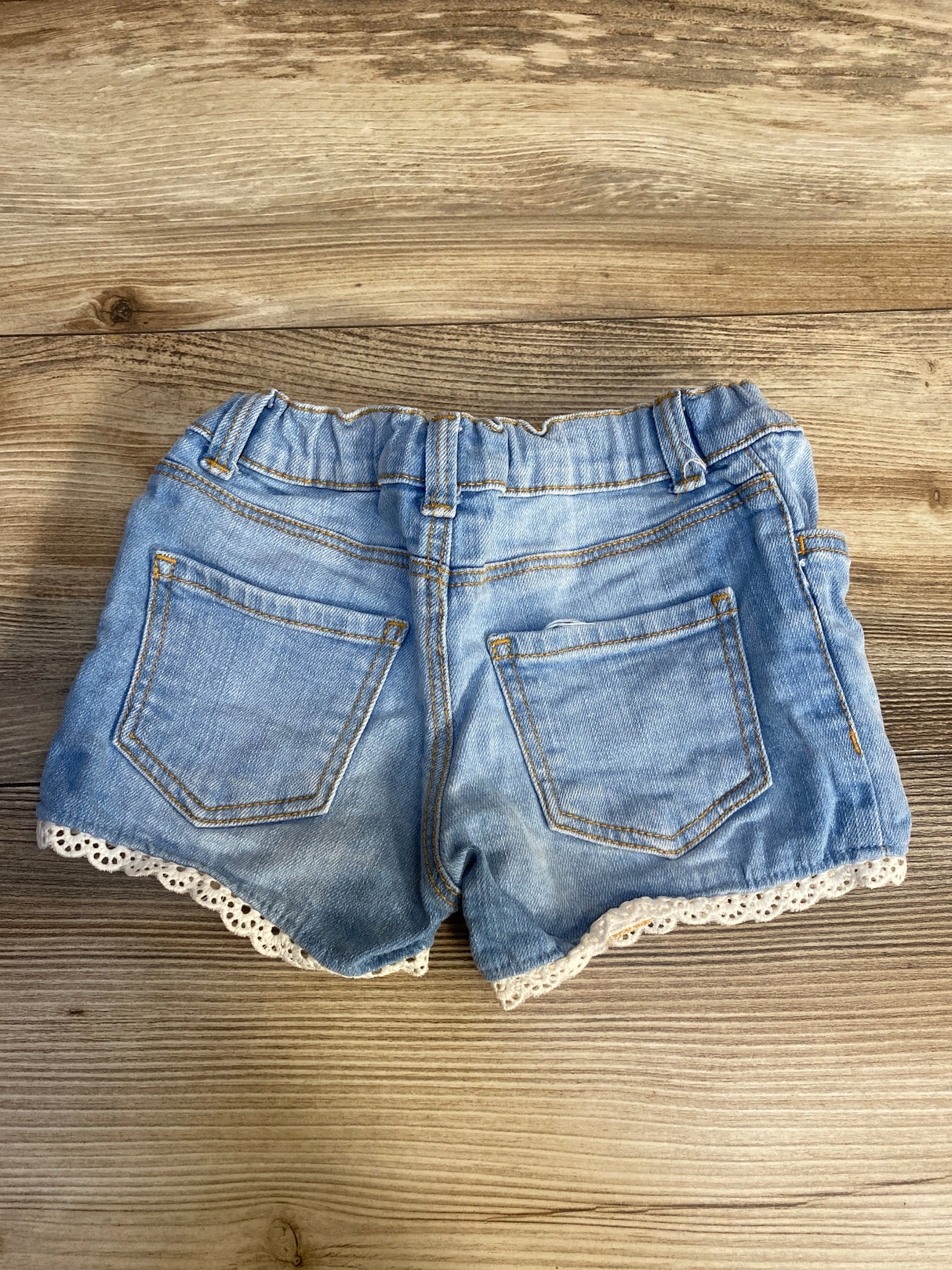 OshKosh Denim Eyelet Trim Shorts Light Blue sz 3T