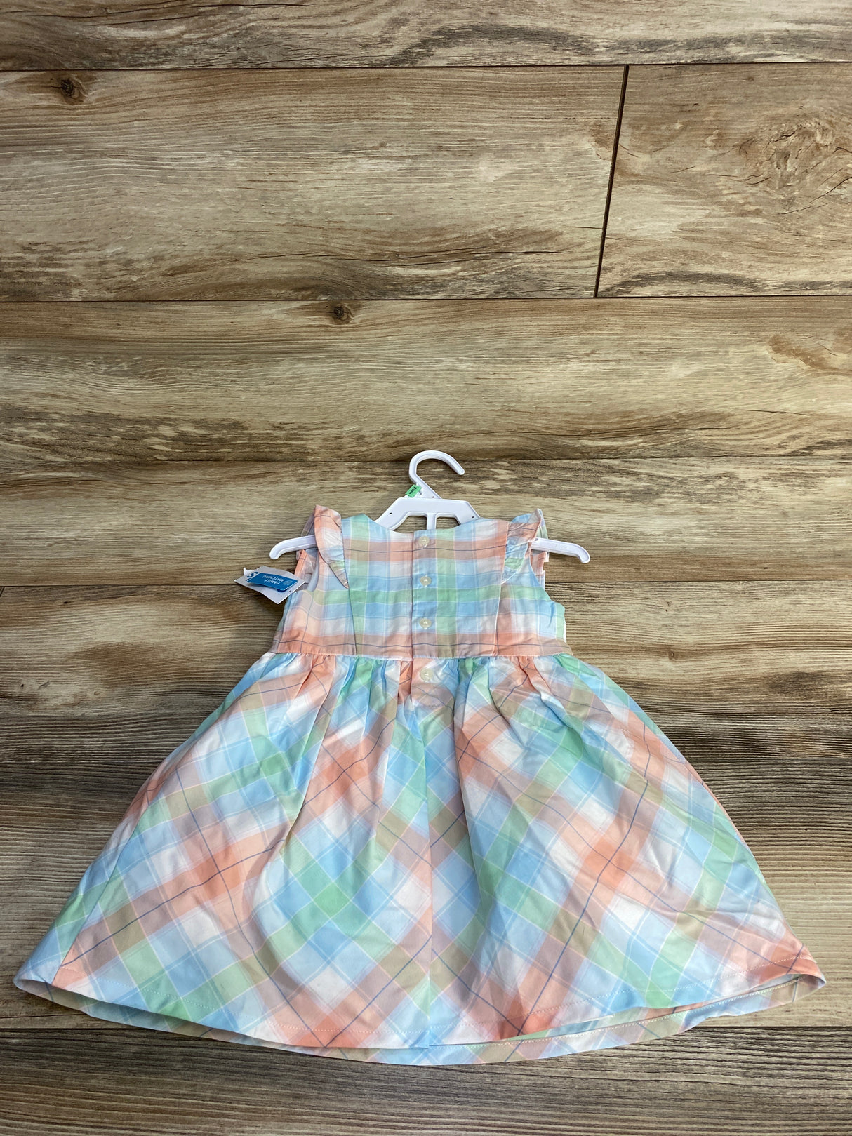 NEW Carter's Plaid Flutter Dress White sz 18m