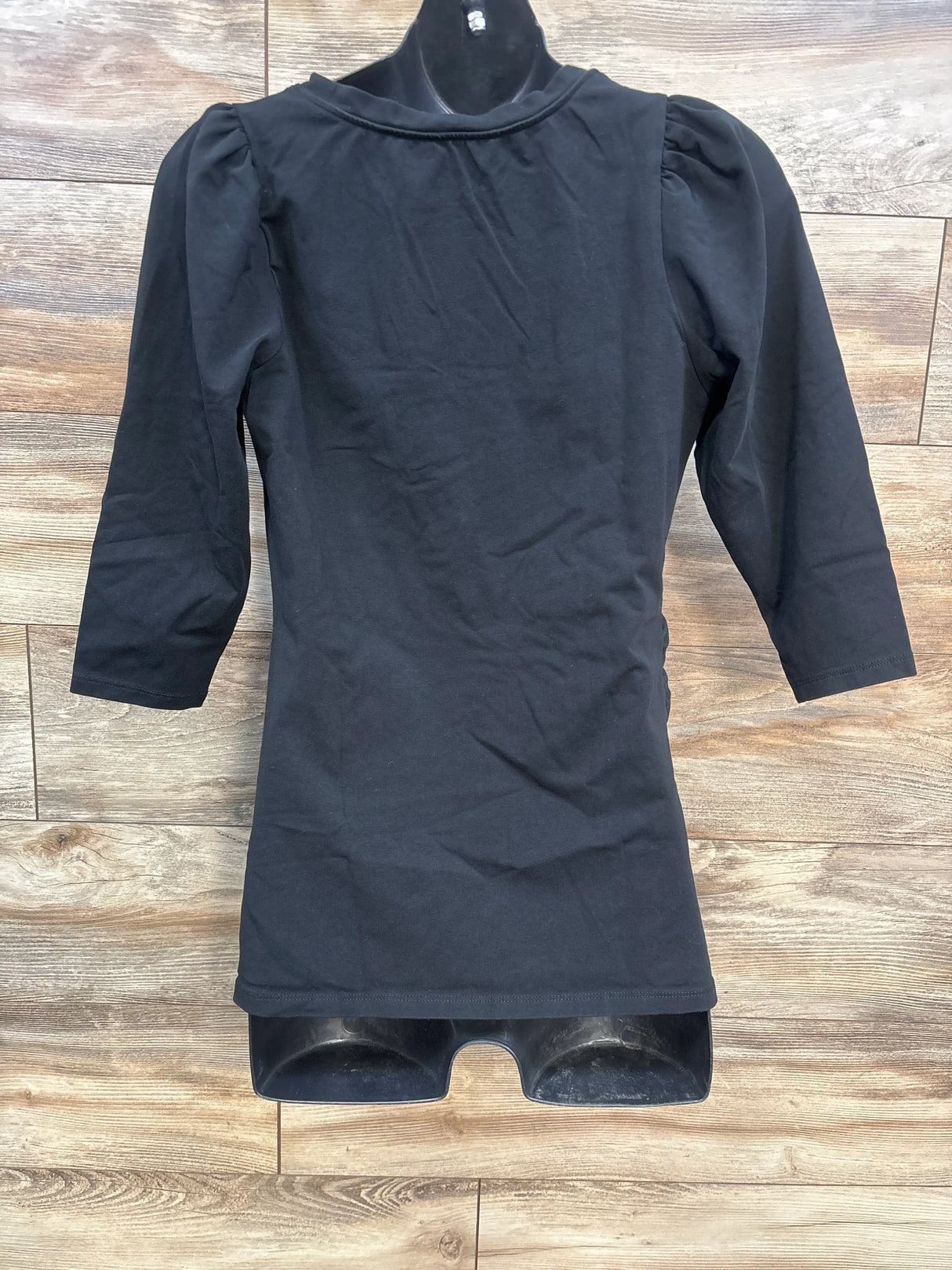 Gap Maternity 3/4 Sleeve Ruched Shirt Black sz Medium - Me n Mommy To Be