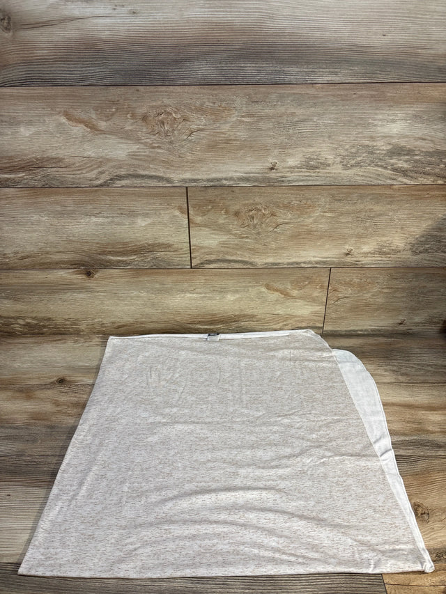 Gray kids t-shirt laid flat on wood floor, resale clothing for children