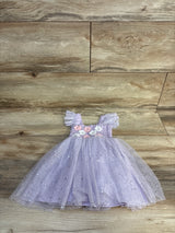 Audrey Camille Floral Stars Tulle Dress Lavender sz 12m