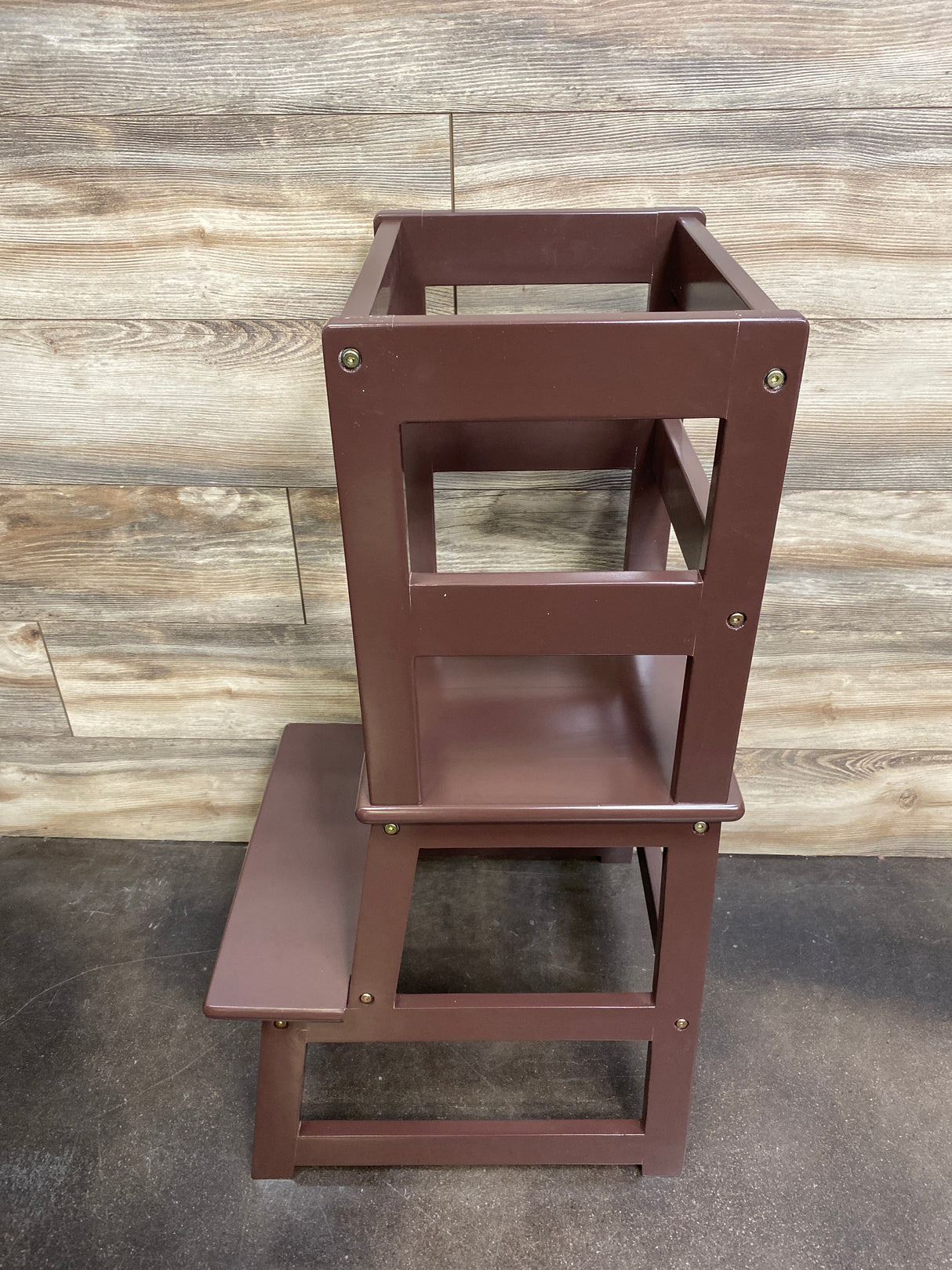 NEW SDADI Mother's Helper Adjustable Height Kitchen Step Stool in Espresso