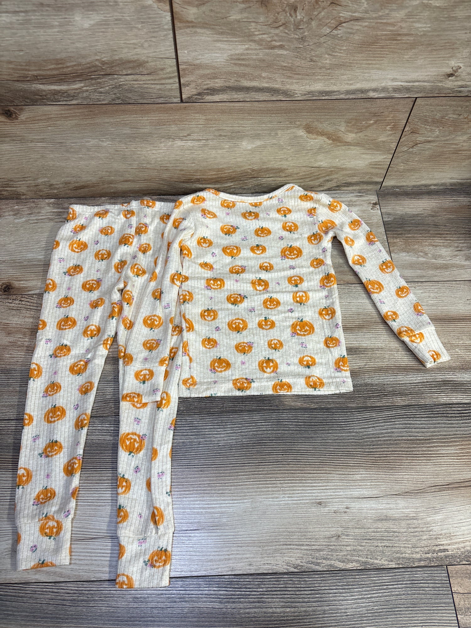 Children's Place 2pc Jack O Lantern Pajama Set Cream sz 3T