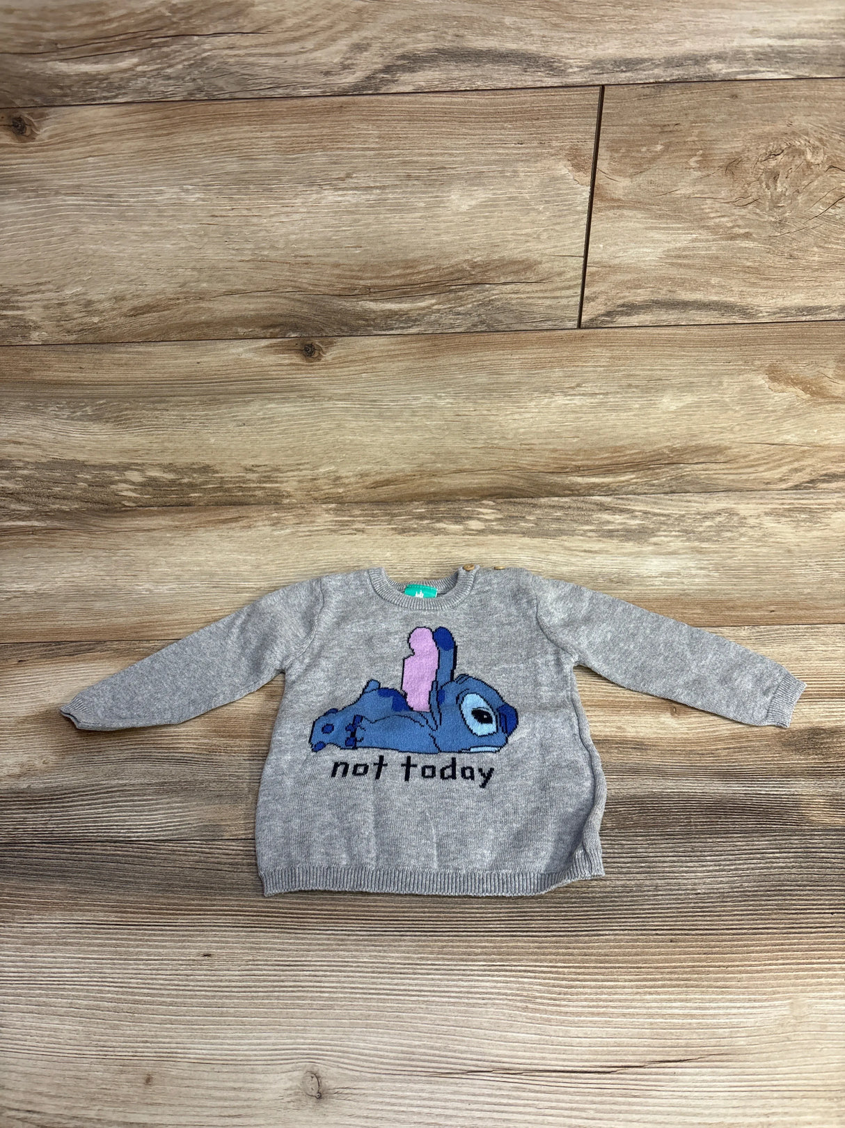 Disney Baby Stitch Pull Over Sweater Grey sz 12m