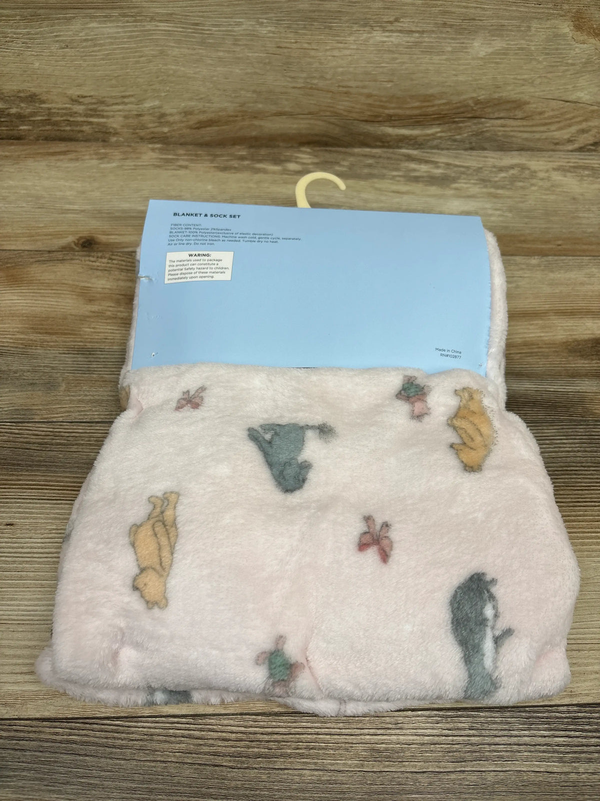 NEW Pooh Bear Collection 3pc Baby Blanket & Socks Set Pink sz 0-6m