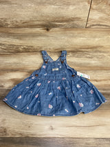 NEW Oshkosh Floral Skirtall Blue sz 2T