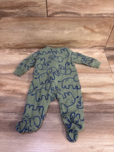 Carter's Waffle Knit Sleeper Green sz 3m