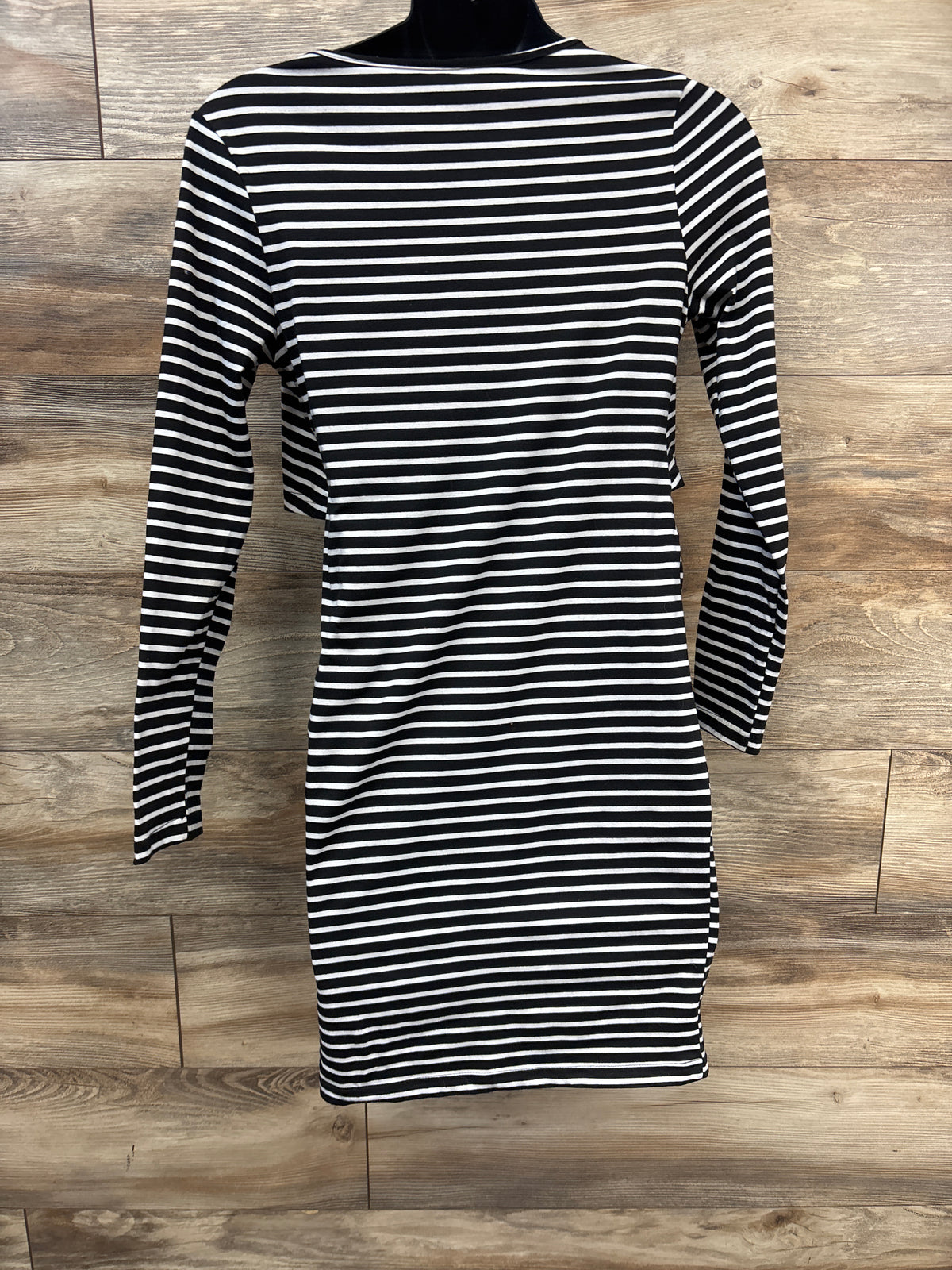 Shein Maternity Striped Nursing Dress Black sz Medium