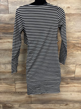 Shein Maternity Striped Nursing Dress Black sz Medium
