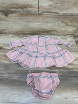 Carter's 2pc Long Sleeve Dress & Bloomers Pink sz 3m