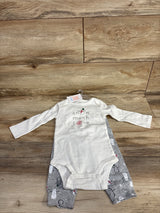 NEW Just One You 2pc Snow Much Love Bodysuit Set sz 12m