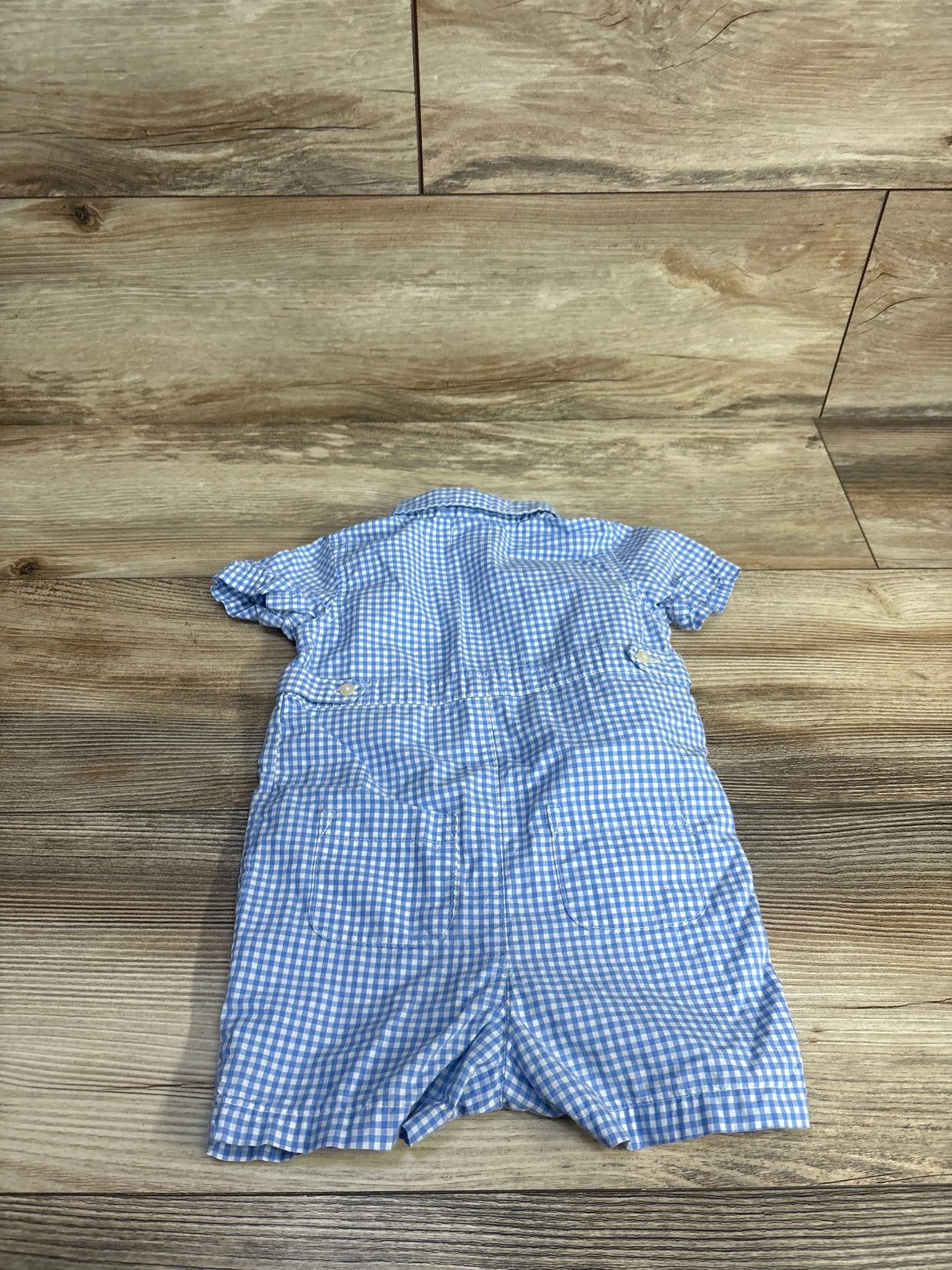 Ralph Lauren Gingham Shortie Romper Blue sz 9m