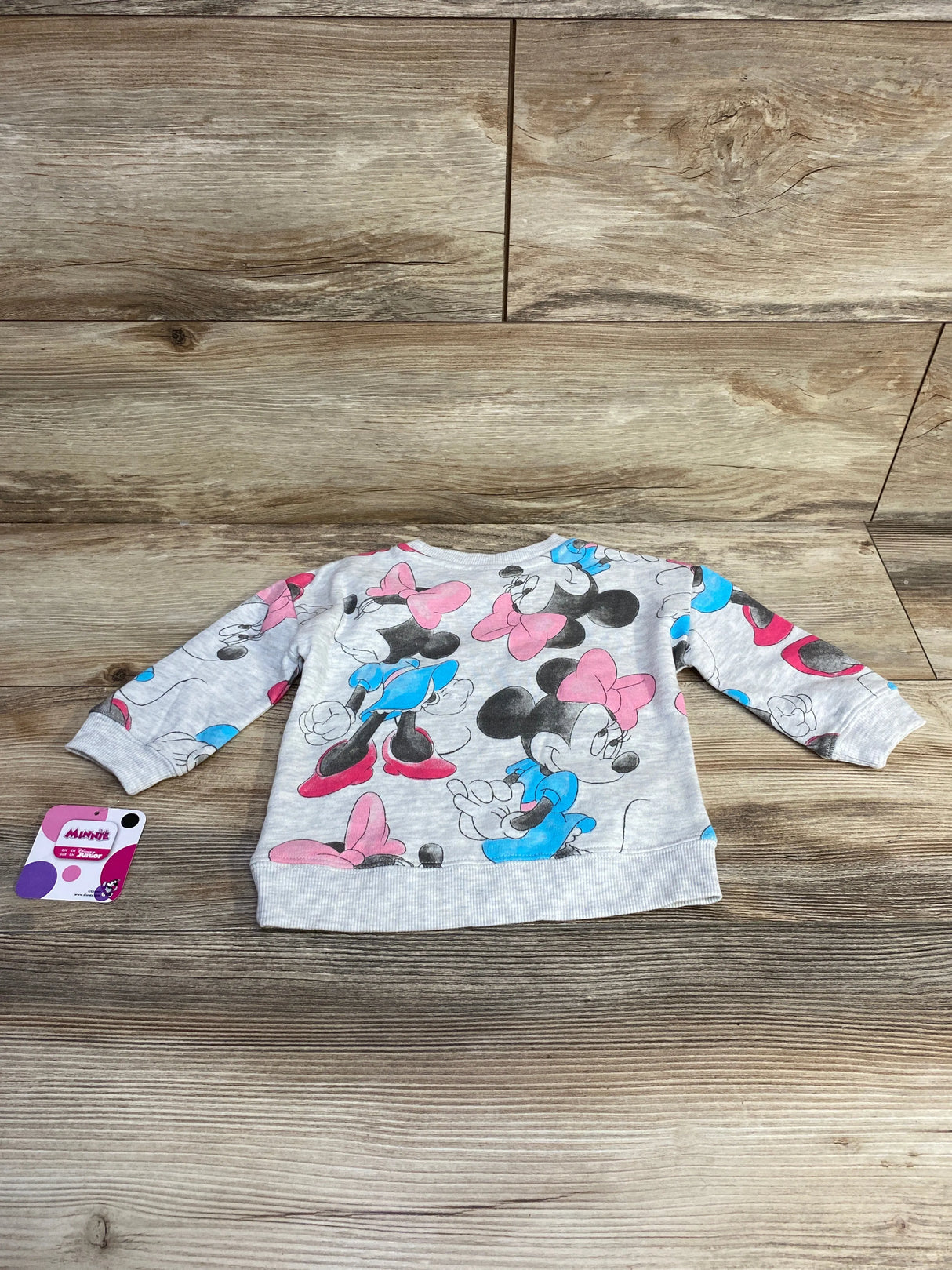 NEW Disney Junior Minnie Mouse Sweatshirt Grey sz 12m - Me n Mommy To Be