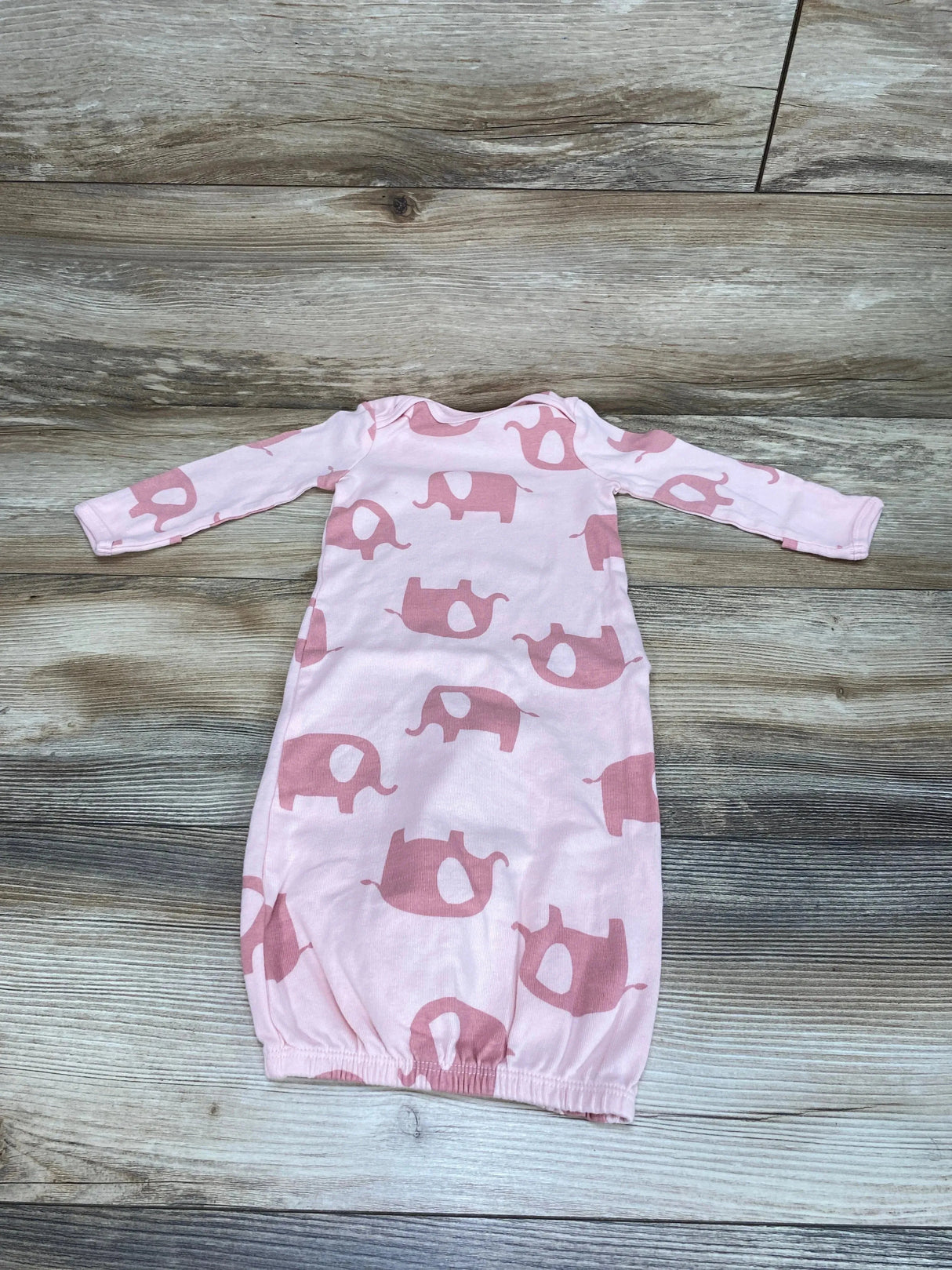 Simple Joys Elephant Print Gown Pink sz 0-3m