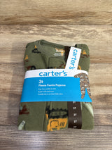 NEW Carter's Fleece Footie Sleeper Green sz 3T