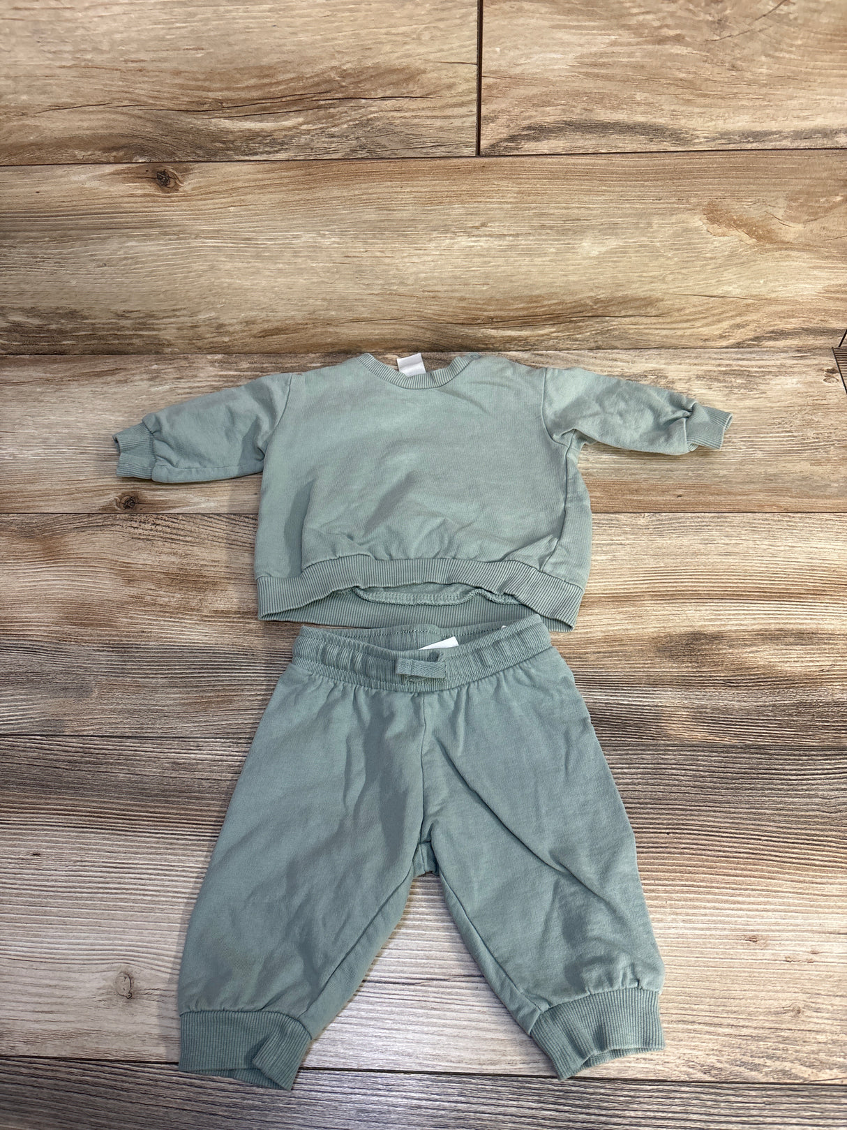 H&M 2pc Sweatshirt & Jogger Set Green sz 3m