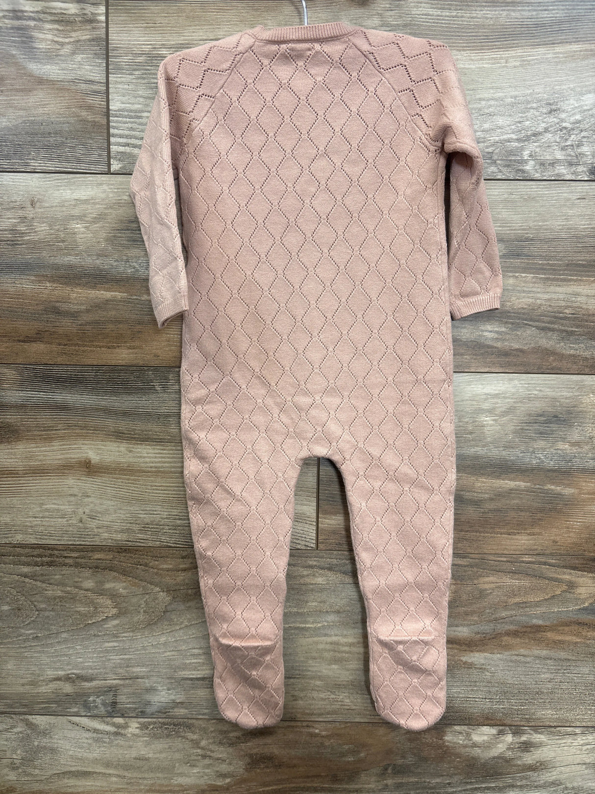 Laughing Llama Knit Footed Coverall Pink sz 9m
