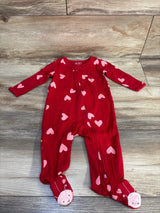 Just One You Heart Print Sleeper Red sz 3m