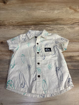 Quiksilver Surf Boards Button Up Shirt White sz 2T - Me n Mommy To Be