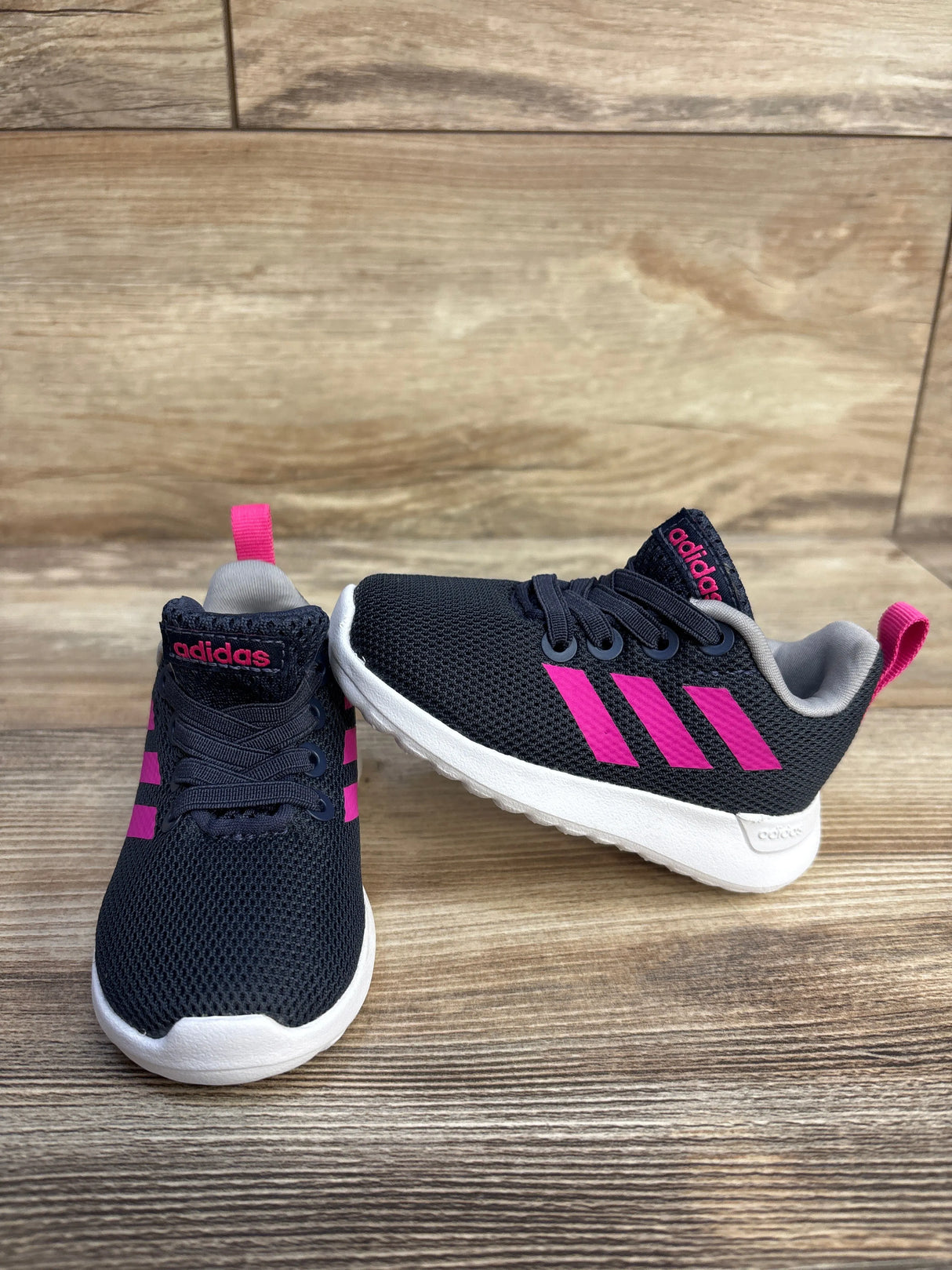 Adidas Lite Racer Sneakers Navy/Pink sz 4c