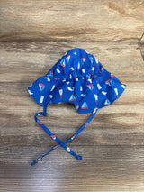 Green Sprouts UPF50+ Flap Sun Protection Hat, Blue sz 9-18m