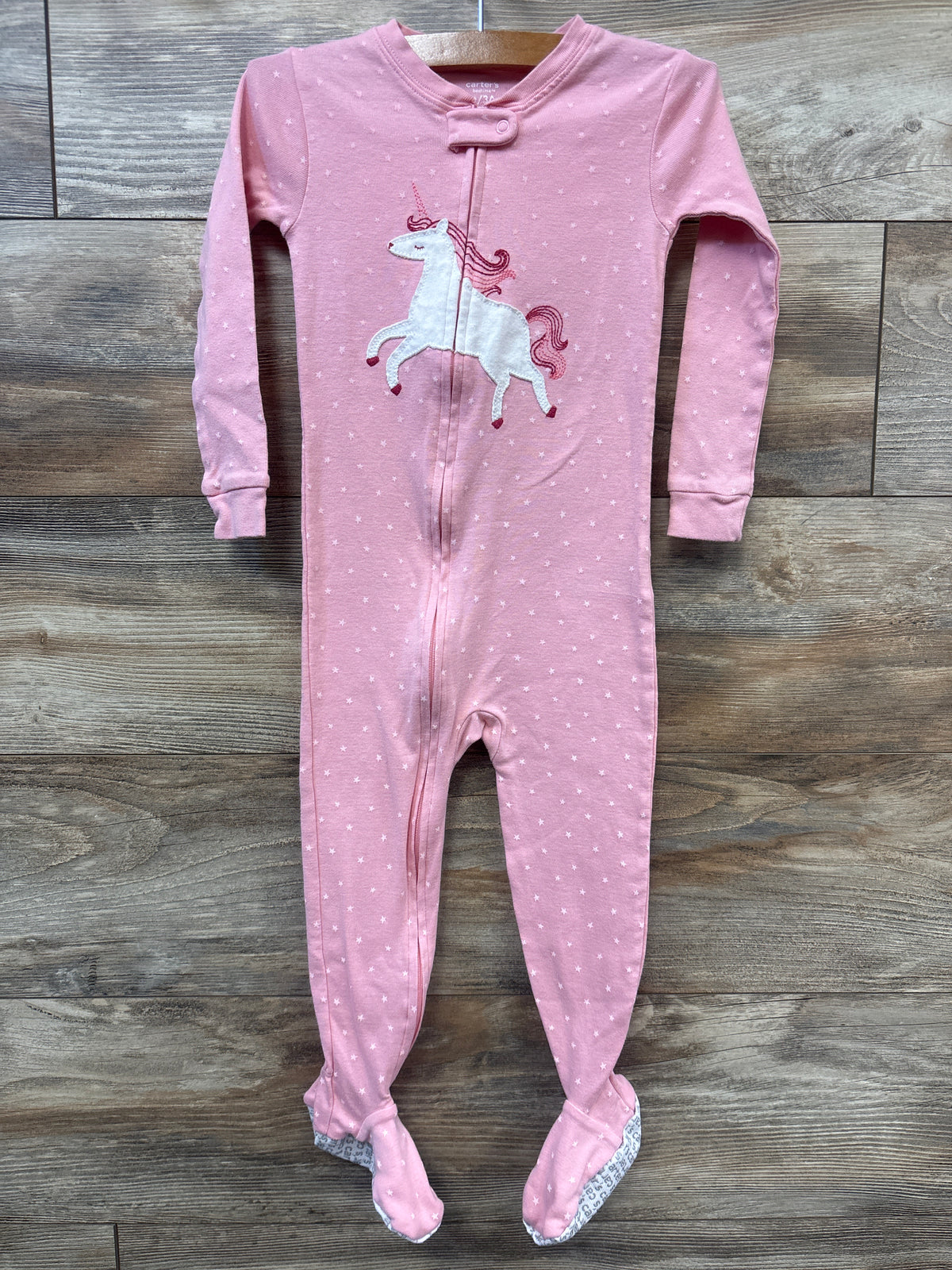 Carter's Unicorn Sleeper Pink sz 3T