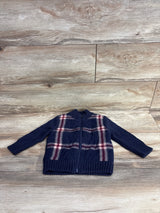 Cat & Jack Sherpa Lined Full Zip Sweater Navy sz 18m