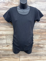 Oh! Mamma Maternity Ruched Shirt Black sz Medium