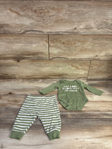Baby Essentials 2pc Just A Boy In Love With His Mama Set Green sz 3m