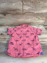 Free Planet Dinosaur Button Up Shirt Pink sz 4T